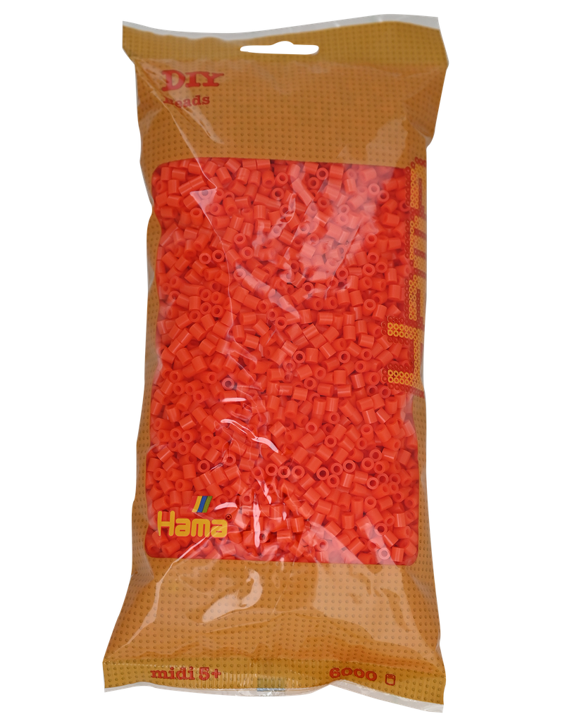 Hama midi naranja 6000 piezas