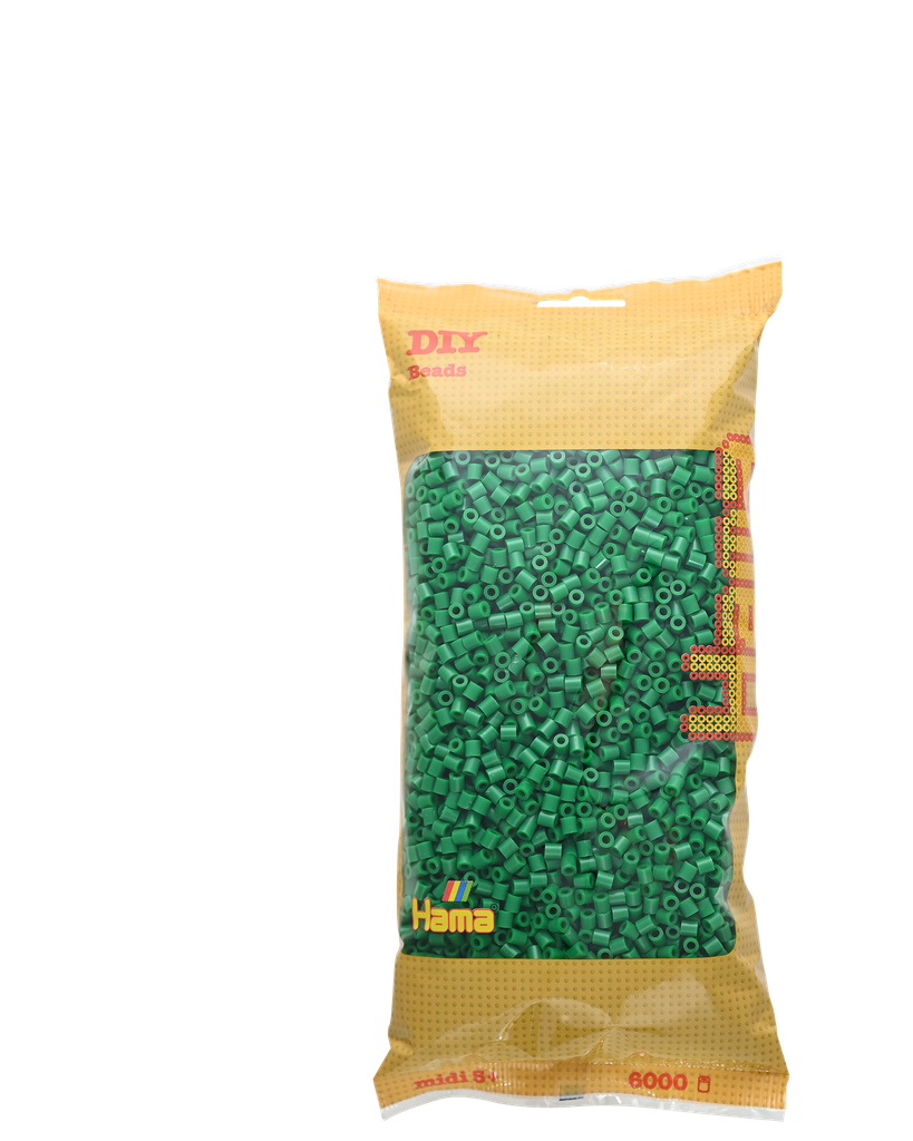 Hama midi verde 6000 piezas