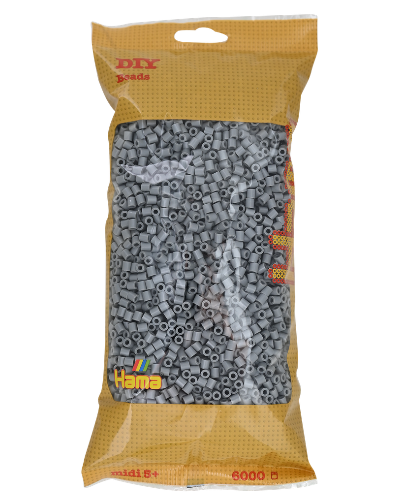 Hama midi gris 6000 piezas
