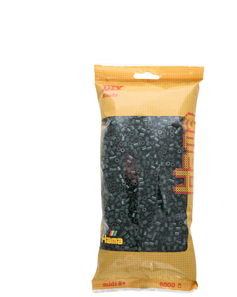 Hama midi verde oscuro 6000 piezas
