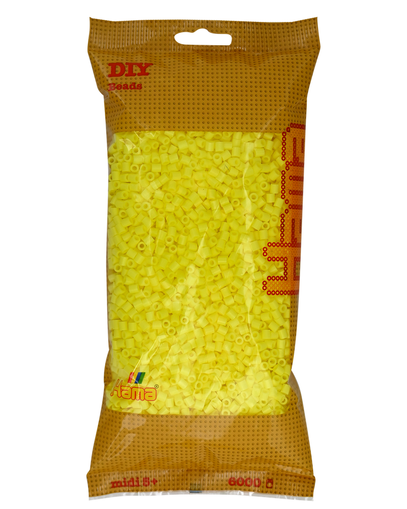 Hama midi amarillo pastel 6000 piezas