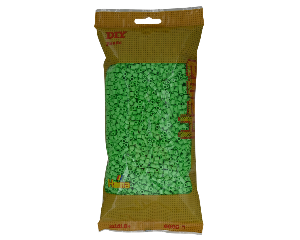 Hama midi verde pastel 6000 piezas
