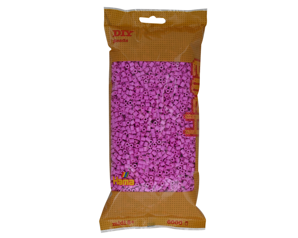 Hama midi rosa pastel 6000 piezas