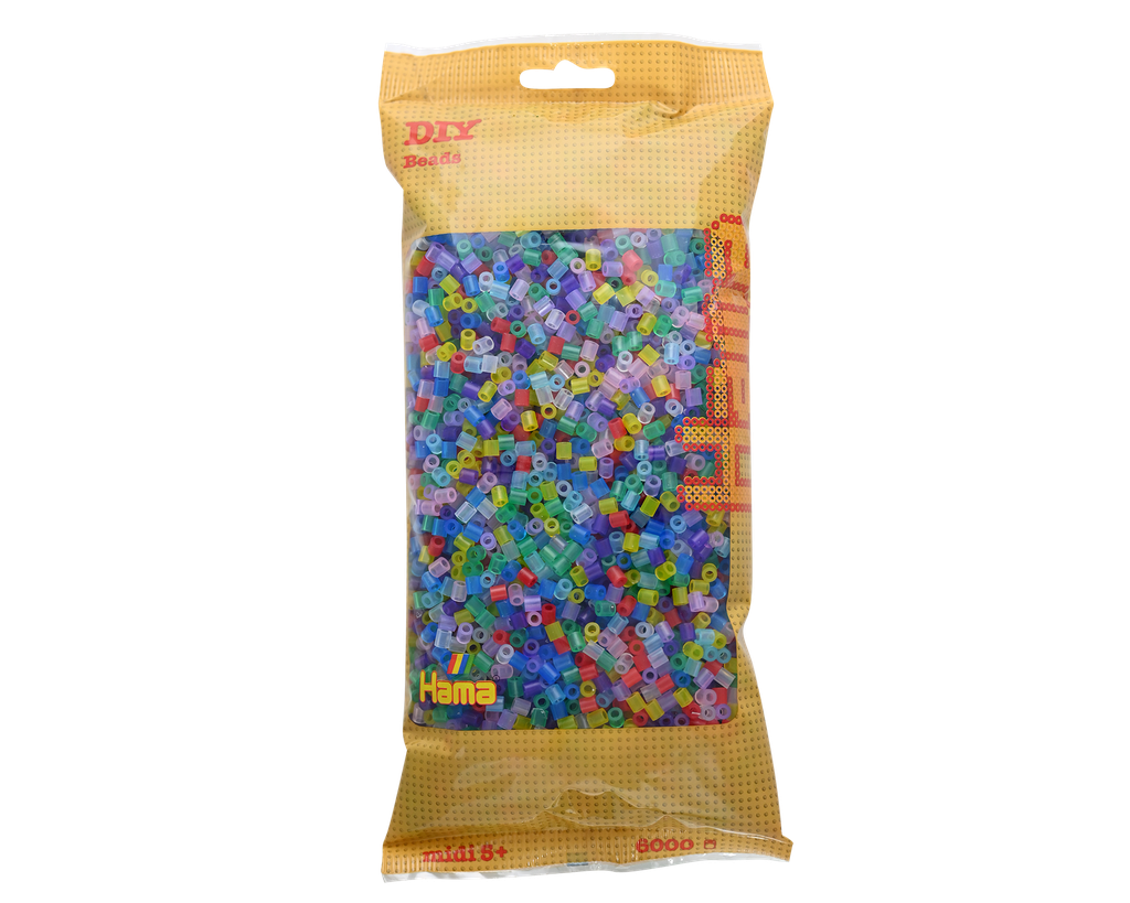 Hama midi mix 53 (translúcidos / transparentes) 6000 piezas
