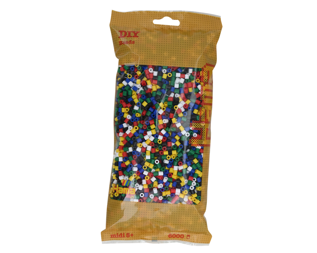 Hama midi mix 66 (6 colores) 6000 piezas
