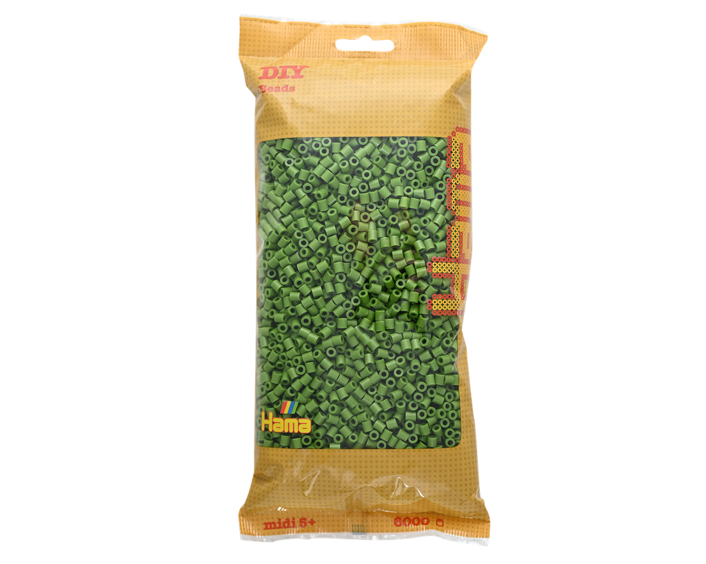 Hama midi verde oliva 6000 piezas