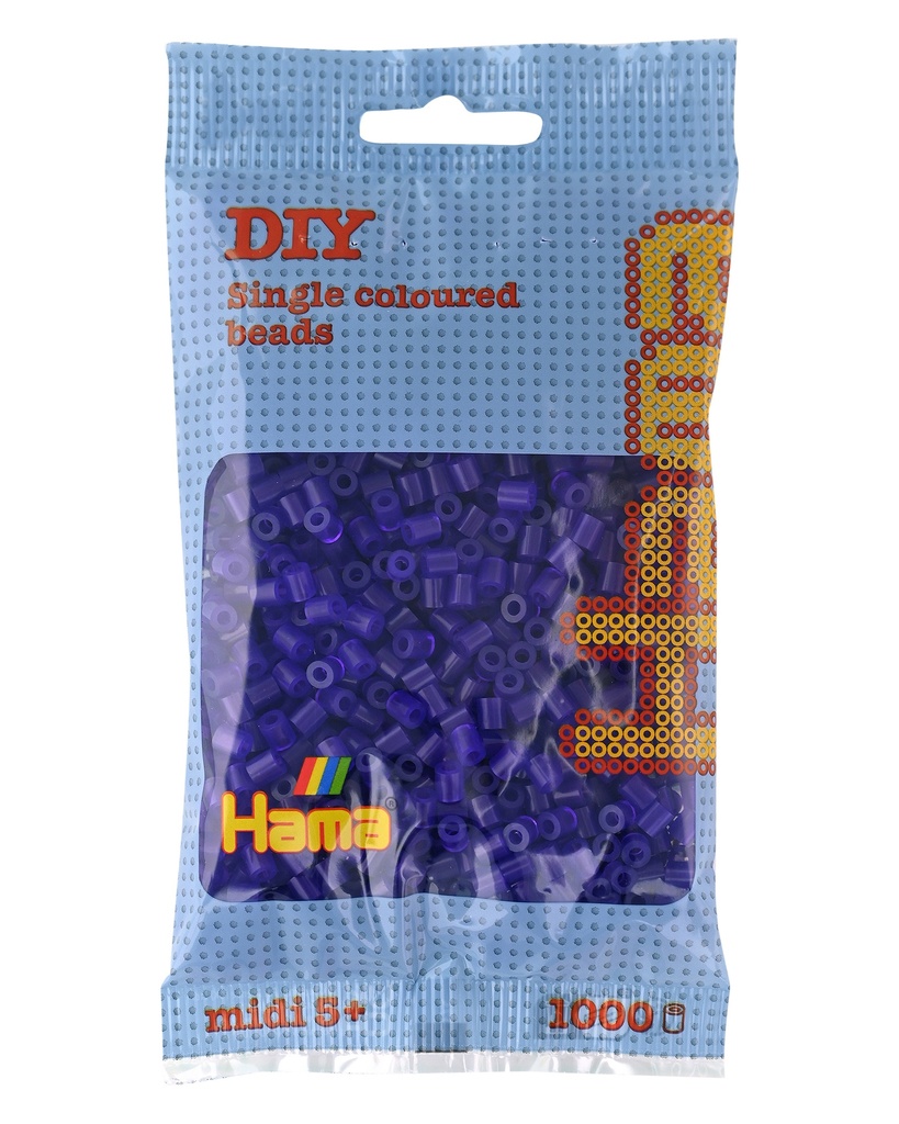 Hama midi violeta translúcido 1000 piezas