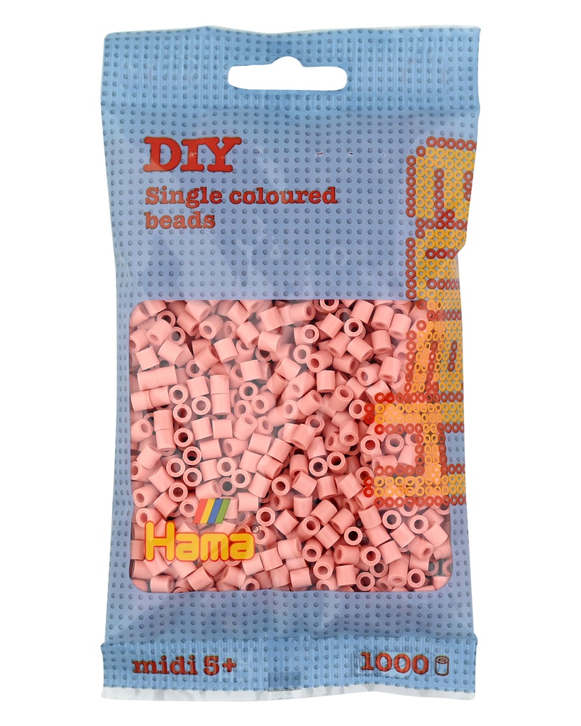 Hama midi color carne / rosa mate 1000 piezas