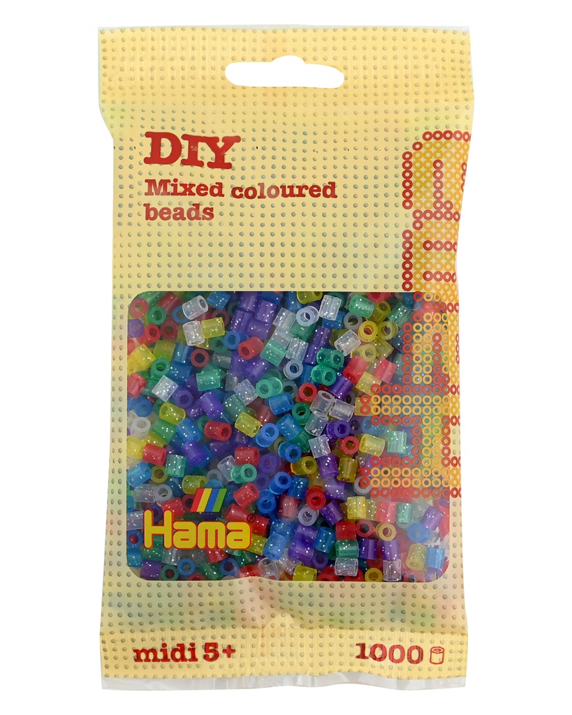 Hama midi mix 54 (purpurina) 1000 piezas