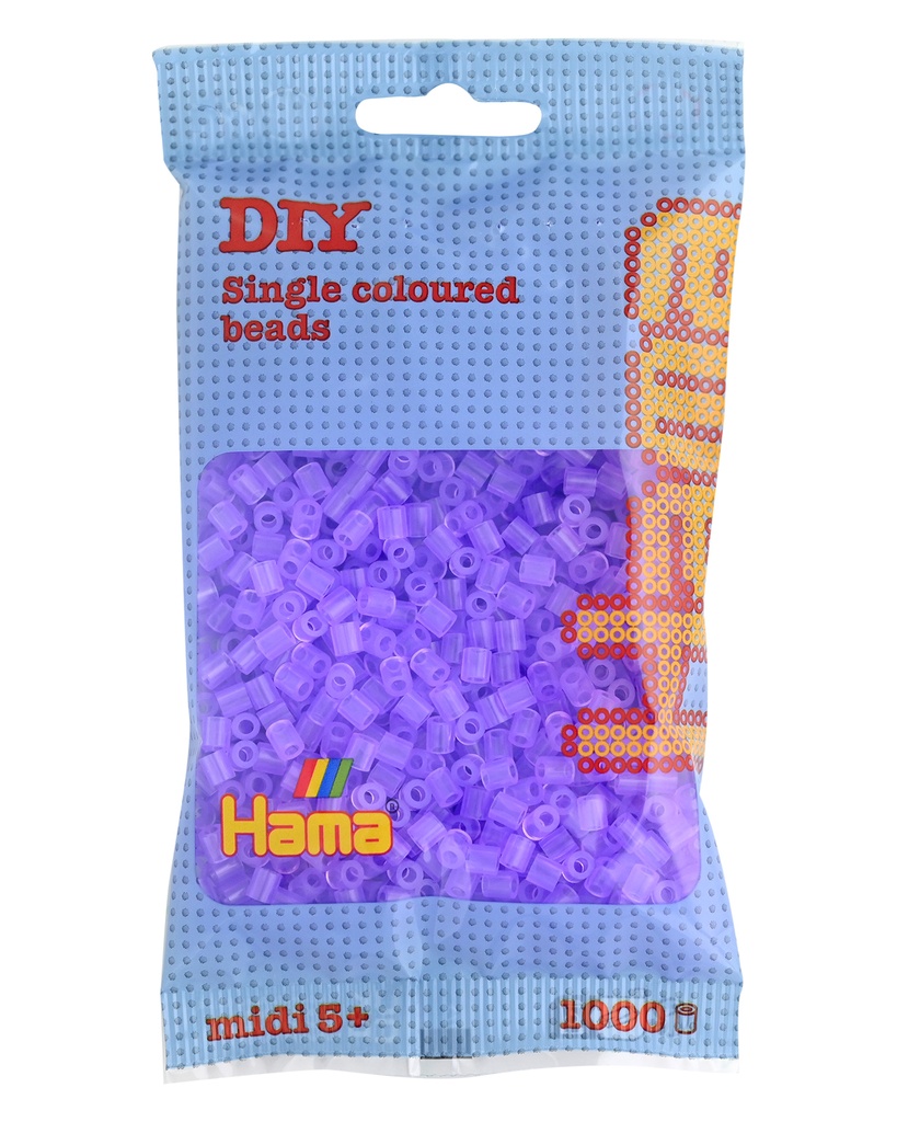 Hama midi lila translúcido 1000 piezas 