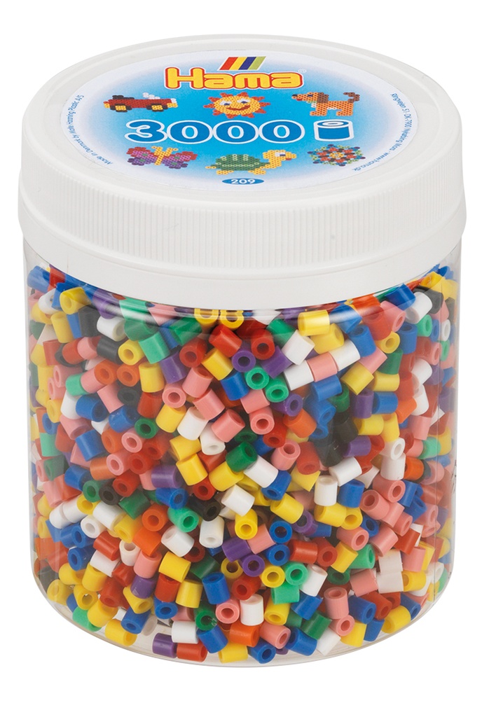 Hama midi mix 00 (10 colores) 3000 piezas en bote 