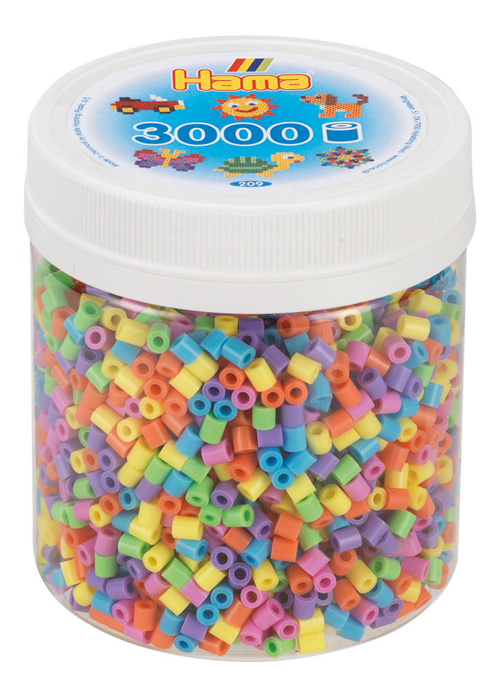 Hama midi mix 50 (pastel) 3000 piezas en bote