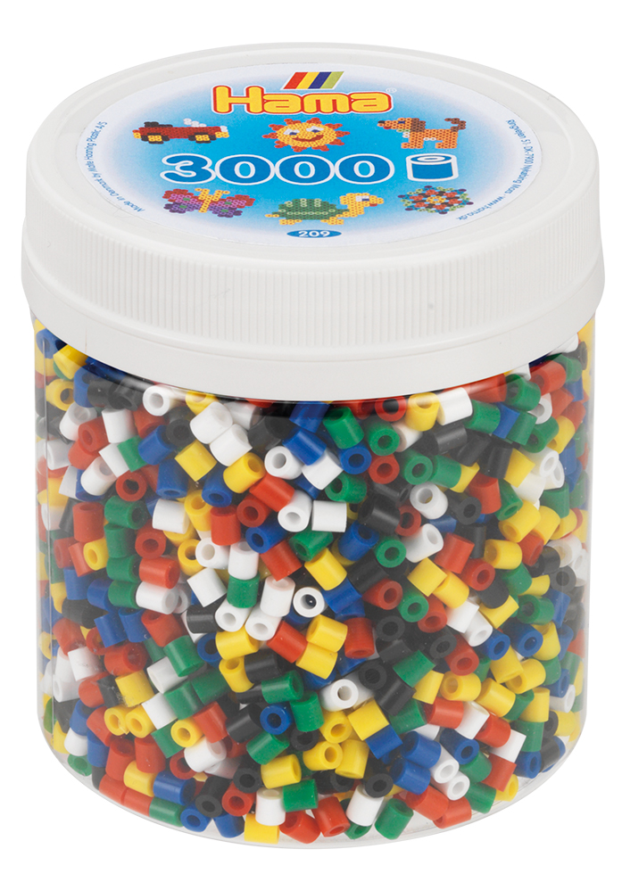 Hama midi 66 (6 colores) 3000 piezas en bote