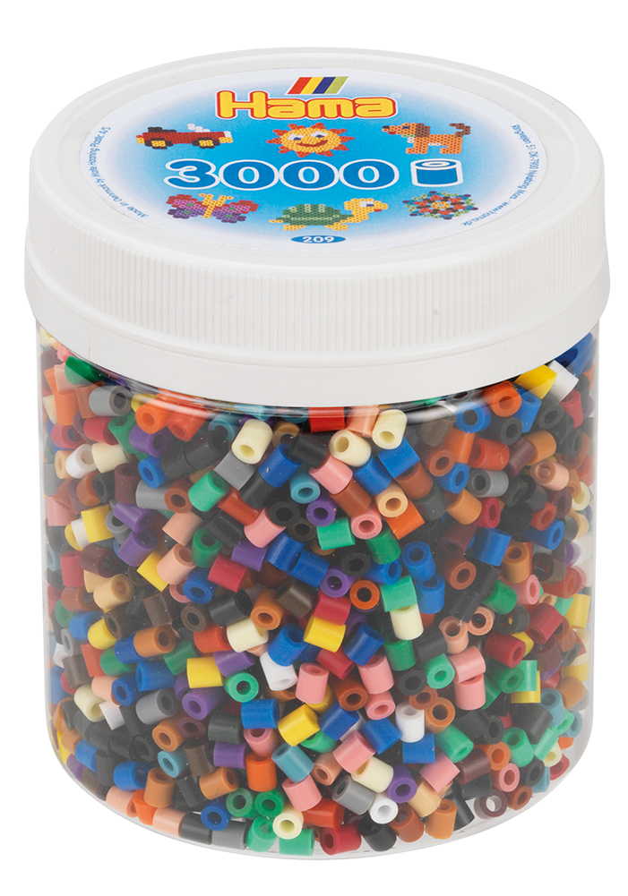 Hama midi 67 (22 colores) 3000 piezas en bote