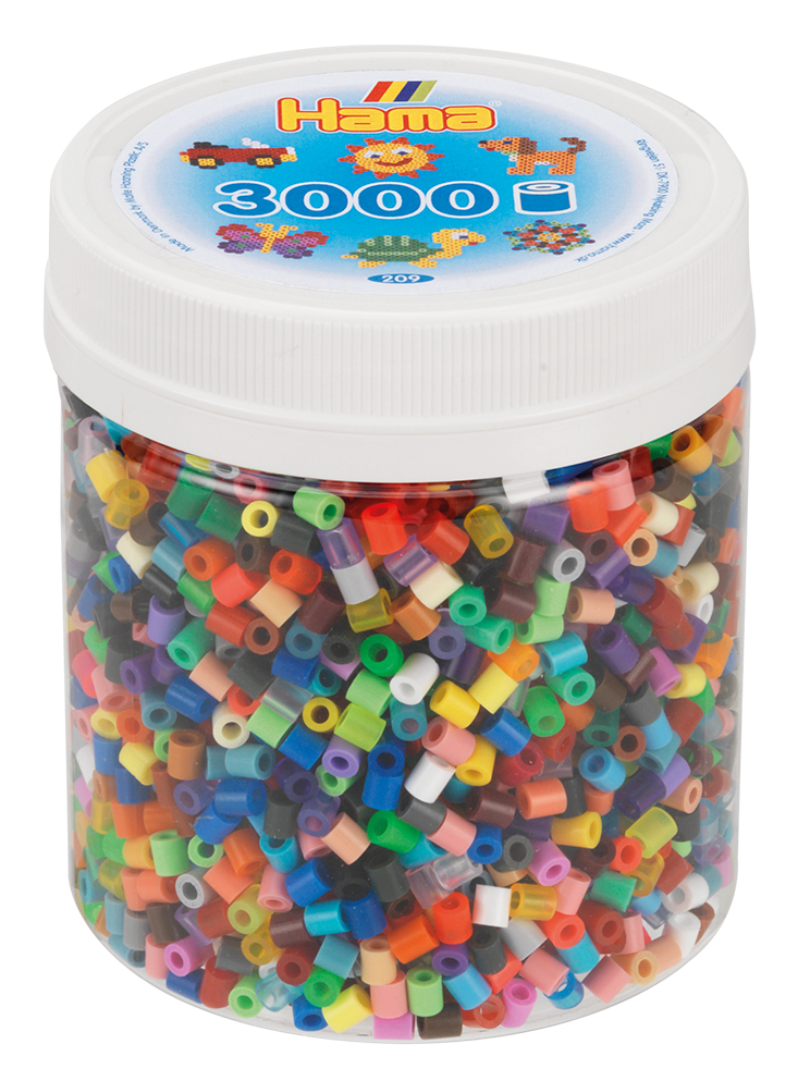 Hama midi 68 (50 colores) 3000 piezas en bote