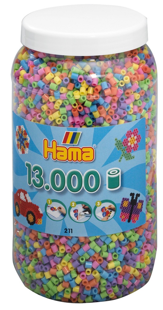 Hama midi mix 50 (pastel) 13000 piezas