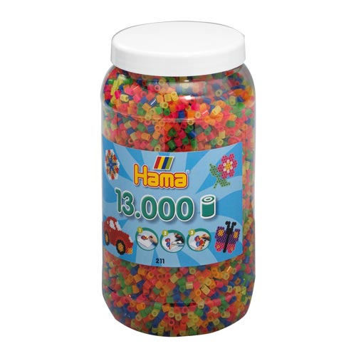 Hama midi mix 51 (colores neón) 13000 piezas
