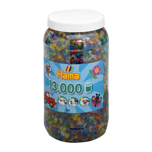 Hama midi mix 53 (colores translúcidos) 13000 piezas