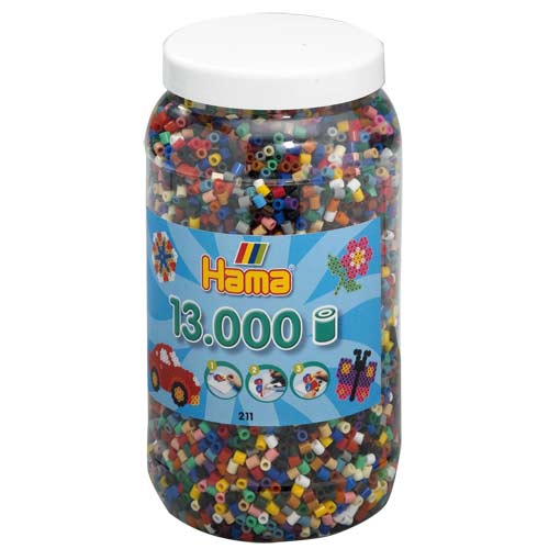 Hama midi mix 67 (22 colores) 13000 piezas