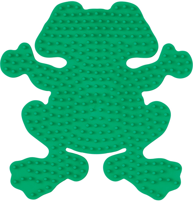 Placa / Pegboard rana para Hama midi color verde fluorescente