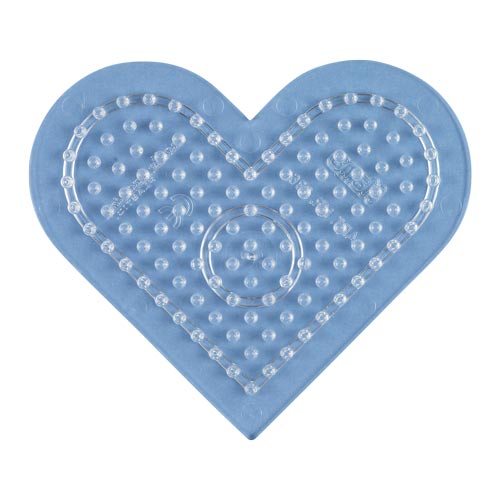 Placa / Pegboard corazón pequeño transparente para Hama midi