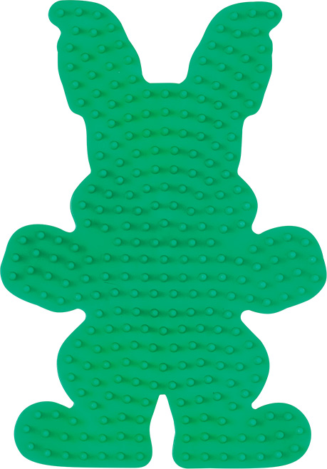 Placa / Pegboard conejo para Hama midi color verde fluorescente