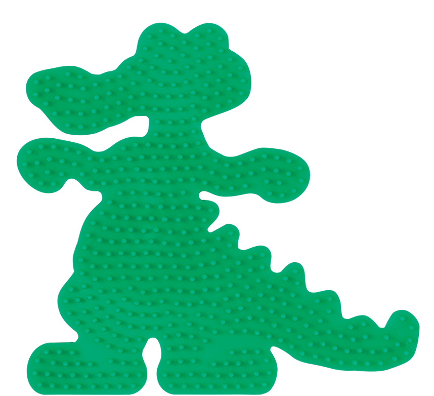 Placa / Pegboard cocodrilo para Hama midi color verde fluorescente