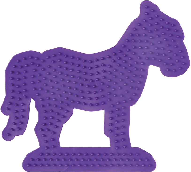 Placa / Pegboard caballo para Hama midi color violeta