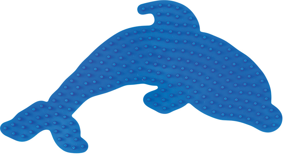 Placa / Pegboard delfín para Hama midi color azul claro