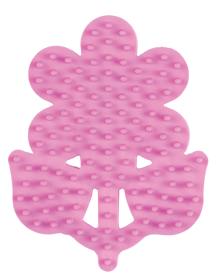  Placa / Pegboard flor pequeña para Hama midi color rosa fluorescente