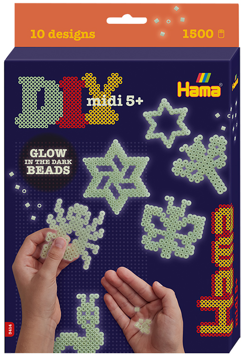 Kit Hama Beads Midi Brilla en la Oscuridad
