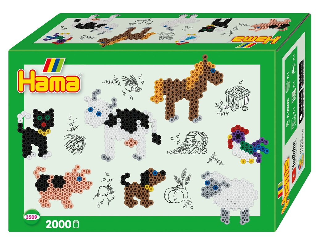 Kit Hama Beads Midi Animales de Granja (3509)