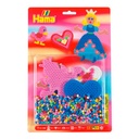 Blister Hama Beads Midi 1100 beads + placa corazón y princesa + soportes + papel