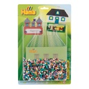 Blister Hama Beads Midi 2000 beads + placa casa + papel 
