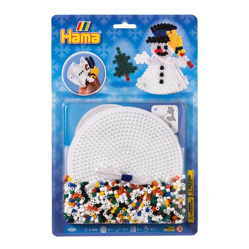Blister Hama Beads Midi 1100 beads Muñeco de nieve 3D