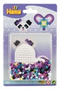 Blister Hama Beads Midi 350 beads color + placa corazón pequeño + papel de planchado