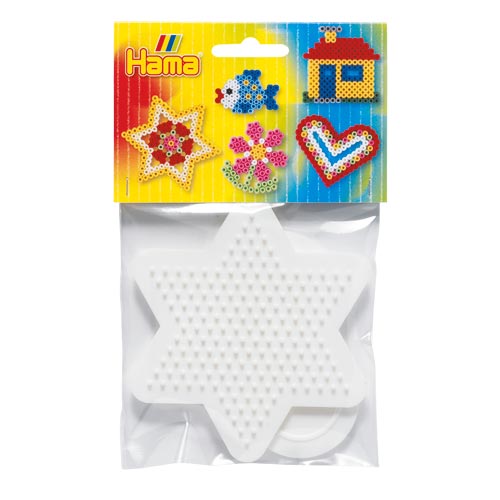 Blister Hama Beads Midi 2 Placas / Pegboards: corazón y estrella pequeñas