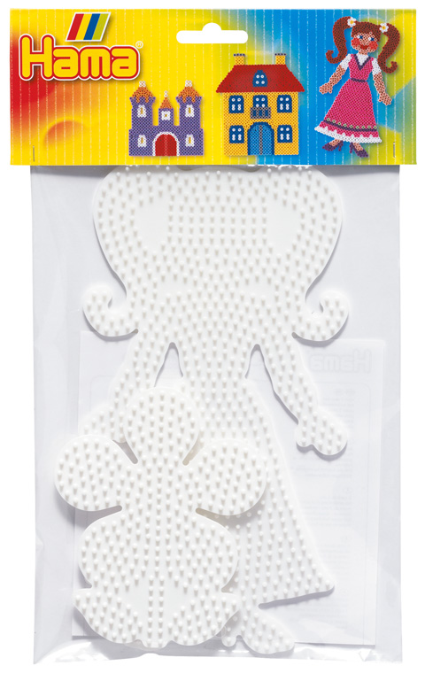 Blister Hama Beads Midi 2 Placas / Pegboards: flor y chica