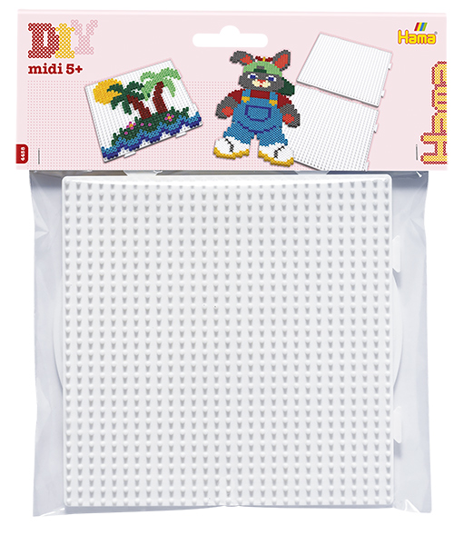 Blister Hama Beads Midi 2 Placas / Pegboards cuadradas conectables