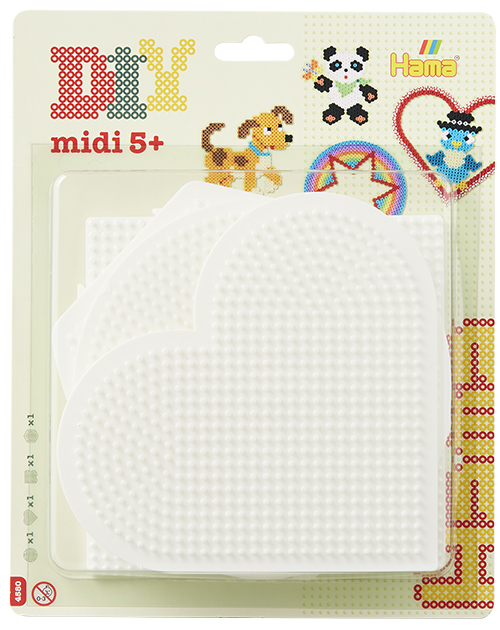 Blister Hama Beads Midi 4 Placas / Pegboards geométricas