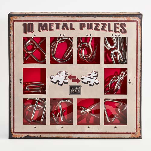 Metal Puzzles Set  - Set de 10 Metal Puzzles - Rojo