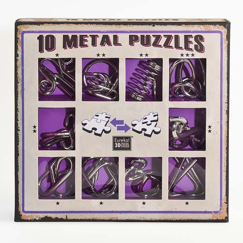 Metal Puzzles Set  - Set de 10 Metal Puzzles - Violeta