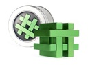 Hashtag Metal Puzzle en lata (verde)