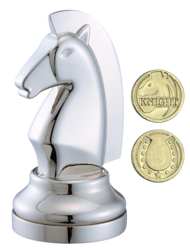 Cast Chess/Ajedrez Caballo - Plateado
