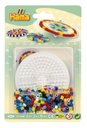 Blister Hama Beads Midi 600 beads + placa circular pequeña + conector + papel