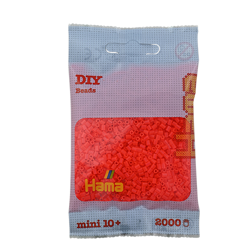 Hama Mini rojo neón