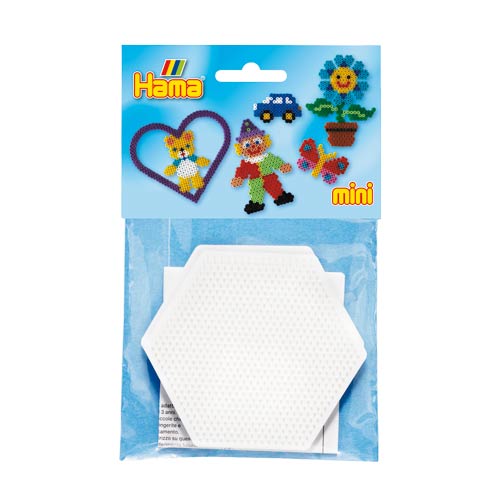 Pack 2 Placas/Pegboards hexagonal para Hama Mini