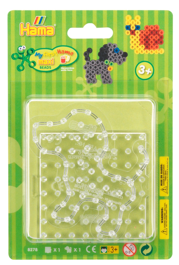 Blister Hama Beads Maxi Placas / Pegboards pequeñas : cuadrada y perro