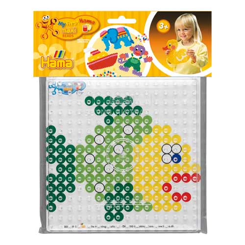 Blister Hama Beads Maxi Placa / Pegboard cuadrada + diseño pez