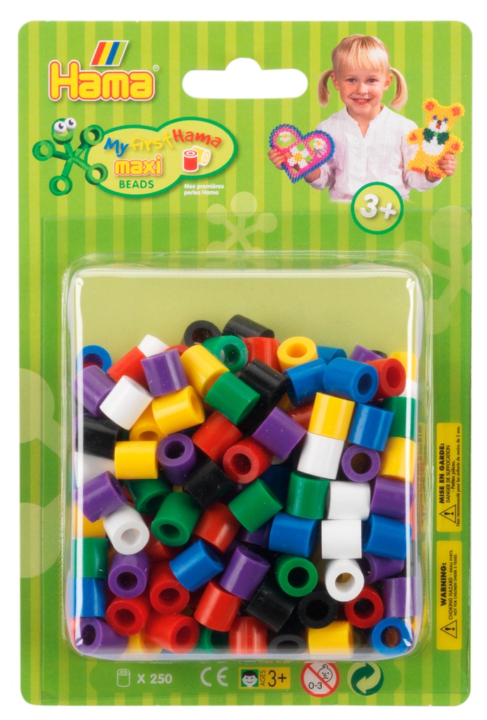 Hama Maxi mix 00 (7 Colores básicos)  250 piezas aprox.